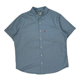 Levis Short Sleeve Shirt - XL Blue Cotton