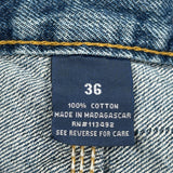 Full Blue Denim Shorts - 36W 10L Blue Cotton
