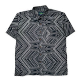 Eveni Hawaiian Shirt - XL Black Cotton