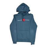 Never Stop Exploring The North Face Hoodie - Small Blue Cotton Blend