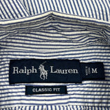 Ralph Lauren Striped Short Sleeve Shirt - Medium Blue Cotton