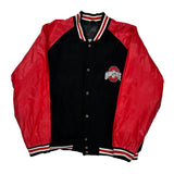 Ohio State Steve & Barry College Varsity Jacket - Large Black Leather
