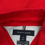 Tommy Hilfiger Polo Shirt - Large Red Cotton