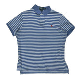 Polo By Ralph Lauren Striped Polo Shirt - XL Blue Cotton