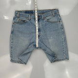 Levis Denim Shorts - 32W 10L Light Wash Cotton