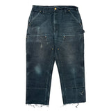 Carhartt Double Knee Carpenter Pants - 35W 26L Black Cotton
