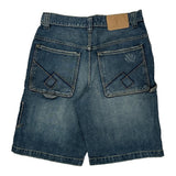Jnco Cargo Carpenter Shorts - 32W 9L Blue Denim