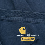 Carhartt Long Sleeve T-Shirt - XL Navy Cotton