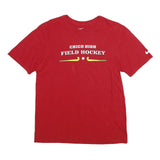 NIKE Mens Red Chico High Field Hockey Graphic T-Shirt M Short Sleeve Crew Neck