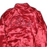 Womens Red Satin Bomber Jacket M Zip Plain Casual Streetwear Fashion