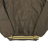 PLA-JAC Mens Brown & Yellow Button Jacket XS Polyester Blend Plain Vintage