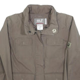 JACK WOLFSKIN Womens Beige Cotton Blend Jacket Zip UK 10 Casual Outdoor