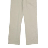 WRANGLER Mens Relaxed Beige Cotton Blend Trousers W30 L29 Zip Closure