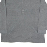 COSMOS JEANS Mens Grey 1/4 Zip Sweatshirt XL Cotton Blend Comfortable Casual