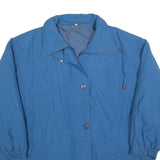 Womens Blue Polyester Blend Casual Zip Jacket XL Plain Lightweight Outerwear