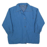 Womens Blue Polyester Blend Casual Zip Jacket XL Plain Lightweight Outerwear