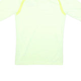 NIKE Mens Cream & Yellow Referee Short Sleeve Polo Shirt S Swiss Unihockey