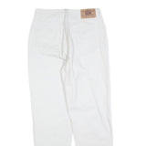 JINGLERS Mens Jeans White Regular Straight Denim W30 L31 Zip Cotton Blend