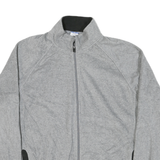 STARTER Mens Grey Jacket XL Polyester Blend Zip Plain Casual Lightweight