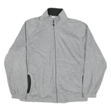 STARTER Mens Grey Jacket XL Polyester Blend Zip Plain Casual Lightweight