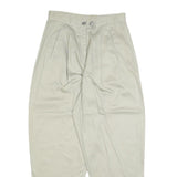FORENZA Womens Cotton Beige Relaxed Tapered Trousers W30 L30 Casual Comfort