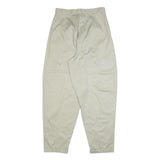FORENZA Womens Cotton Beige Relaxed Tapered Trousers W30 L30 Casual Comfort