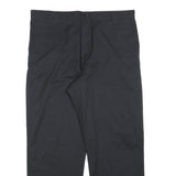 DICKIES Mens Black Regular Fit Straight Trousers Cotton Blend Zip W38 L30