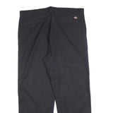 DICKIES Mens Black Regular Fit Straight Trousers Cotton Blend Zip W38 L30