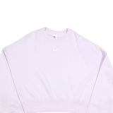 NIKE Womens Lilac Purple Crew Neck M Small Swoosh Logo Cropped Sweatshirt