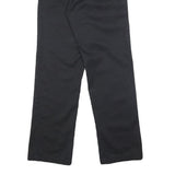DICKIES Mens Black Regular Fit Straight Leg Cotton Blend Trousers W30 L32