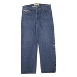 DICKIES Womens Jeans Blue Regular Straight Denim W34 L30 Button Closure