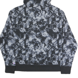 CHAMPION Mens Black & Grey Tie Dye Hoodie S Cotton Blend Casual Pullover