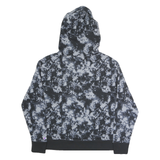 CHAMPION Mens Black & Grey Tie Dye Hoodie S Cotton Blend Casual Pullover