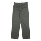 DICKIES Mens Regular Fit Green Cotton Blend Trousers W30 L32 Workwear Straight