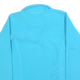 HELLY HANSEN Womens Blue Pullover Plain Jumper 1/4 Zip Stand-Up Collar Fleece M