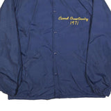DUCKSTER Mens Blue Coach Jacket M Polyester Blend Button Closure Plain