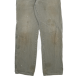 DICKIES Mens Jeans Beige Regular Straight Denim W32 L32 Workwear Zip Closure
