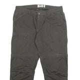 FJALLRAVEN Womens Polyester Grey Regular Fit Straight Trousers W32 L26 Casual