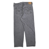 LEVI'S Womens Relaxed Jeans Grey Denim Medium W32 L27 Straight Fit Zip Closure