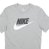 NIKE Mens Grey Crew Neck Short Sleeve S Cotton Graphic T-Shirt Sweat Casual