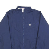 THE CHAMP Mens Navy Blue Nylon Zip Jacket M Lightweight Plain Casual