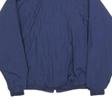 THE CHAMP Mens Navy Blue Nylon Zip Jacket M Lightweight Plain Casual