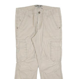 OUTDOOR DEPT Womens Cotton Blend Beige Regular Fit Cargo Trousers W36 L28