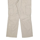 OUTDOOR DEPT Womens Cotton Blend Beige Regular Fit Cargo Trousers W36 L28