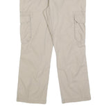 OUTDOOR DEPT Womens Cotton Blend Beige Regular Fit Cargo Trousers W36 L28