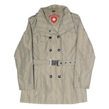 WELLENSTEYN Womens Beige Jacket M Polyester Blend Button Plain Stylish