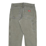 DICKIES Mens Regular Fit Cotton Blend Grey Straight Jeans W34 L31 Workwear