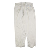 NAUTICA Mens Regular Fit Beige Cotton Blend Trousers W36 L30 Classic Zip Closure