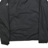 ADIDAS Mens Black Jacket M Polyester Blend Plain Sports Lightweight Zip
