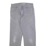 CARHARTT Mens Grey Relaxed Fit Straight Trousers W34 L31 Cotton Blend Workwear